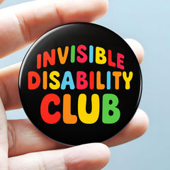 Neurodivergent Pin and disability awareness badge on packaging
