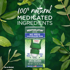 Close up of roll-on applicator for Mentholatum No-Mess Vaporizing Rub Roll-On