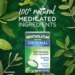 Mentholatum topical analgesic ointment product label close-up