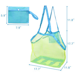 MeeJaa Mesh Beach Bag used to store beach toys shells towels
