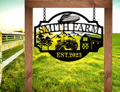 Metal Barn Sign designed for ranch or farm displays