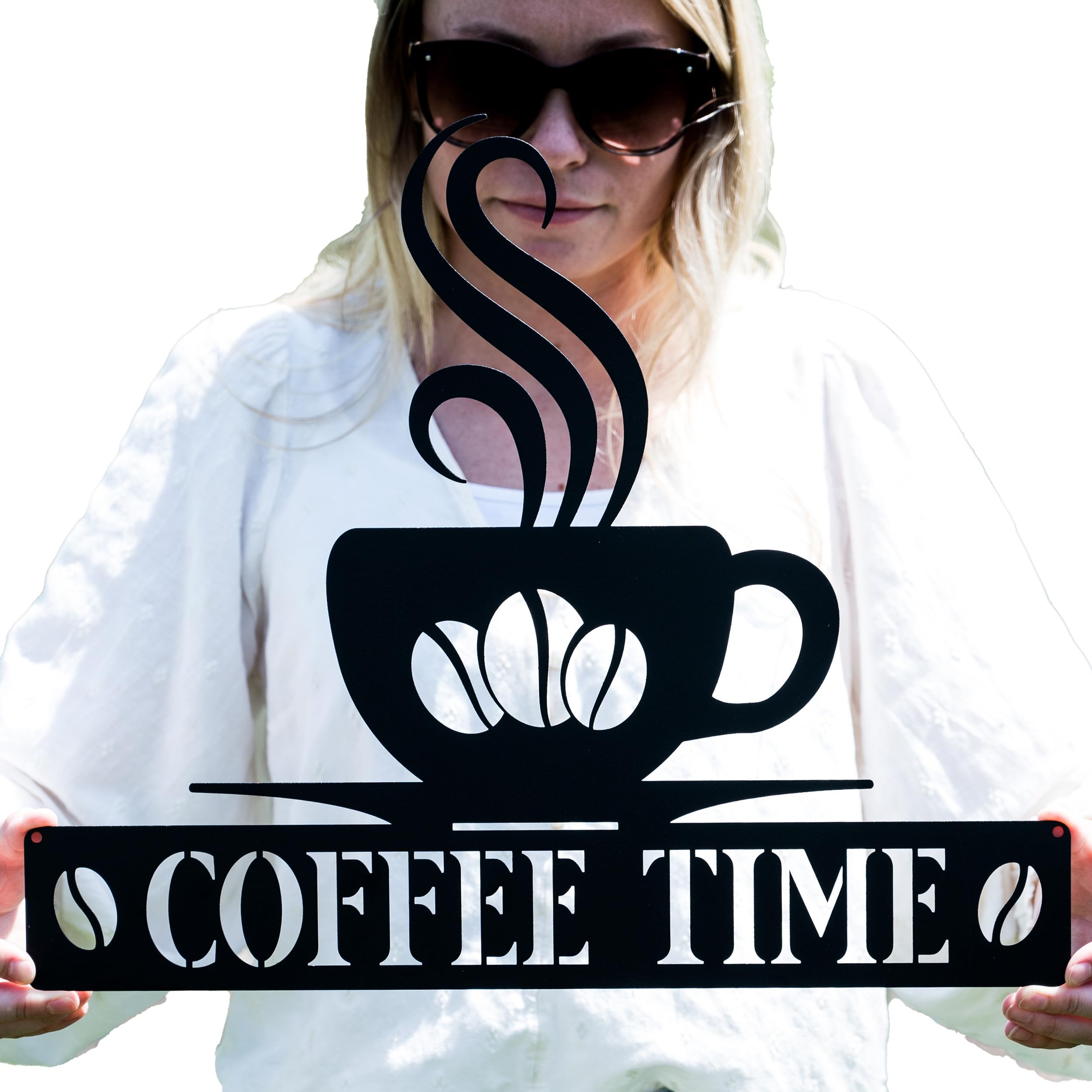 Metal Coffee Time Wall Art sign wall decor