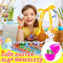 Durable slap bracelets with metal core and leather outer layer