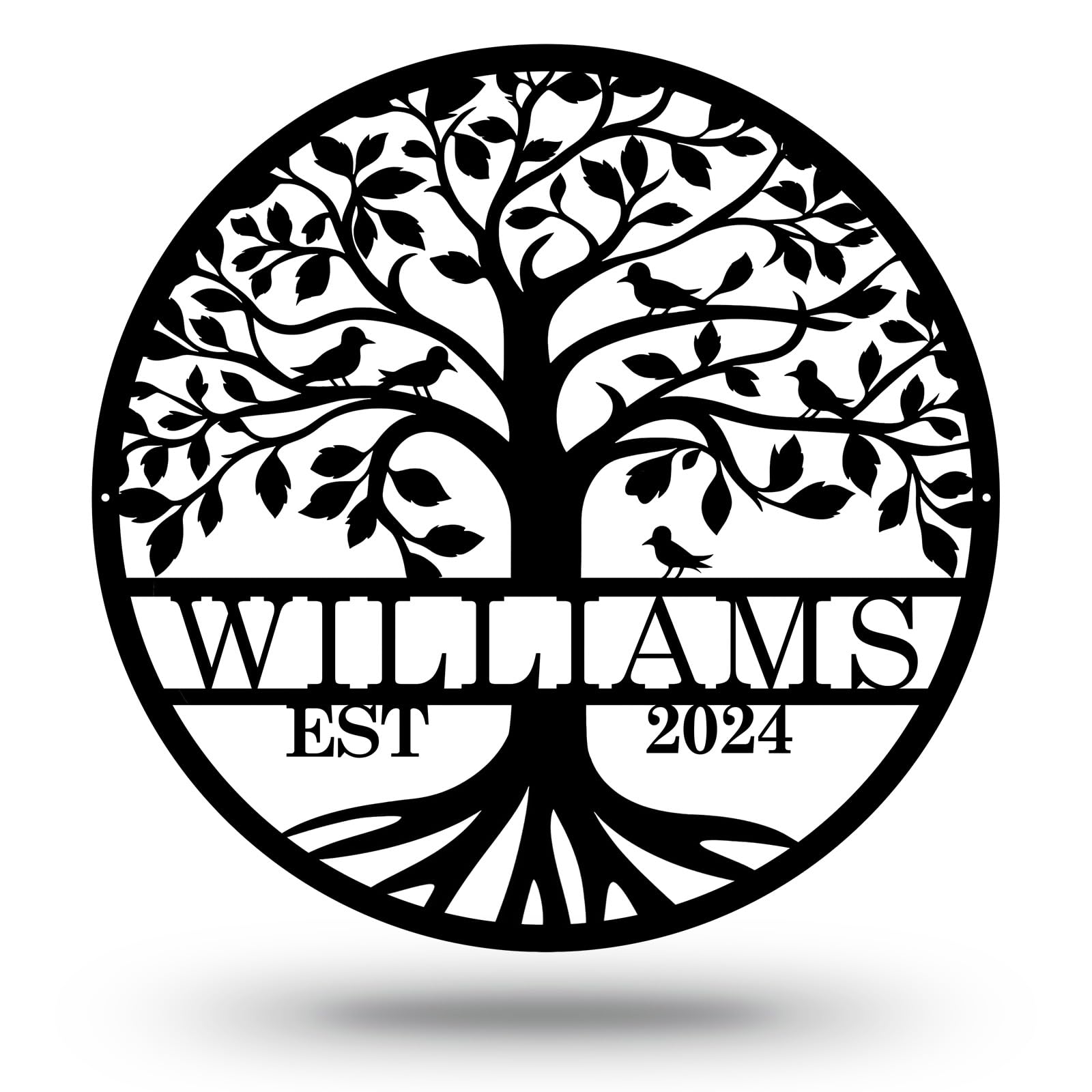 Metal Name Sign tree of life wall decor product image