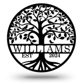 Metal Name Sign tree of life wall decor product image