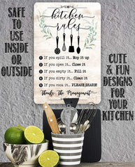 Metal sign 12x18 indoor outdoor for kitchen decor