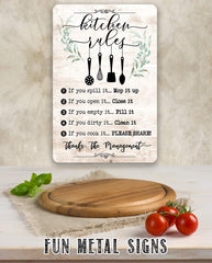 Metal sign 8x12 indoor outdoor for kitchen decor
