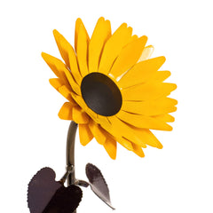 Metal Sunflower iron 6th 8.5 inch tall handcrafted in Quebec