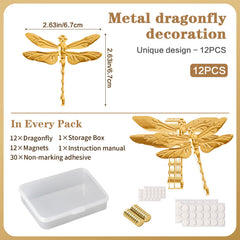 12 piece dragonfly wall decorations with storage box included