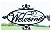 Metal Welcome Plaque product image showing steel build