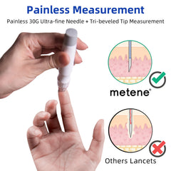 Triple bevel tip lancets for fast skin penetration