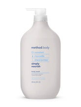 method Body Wash Simply Nourish 28 fl oz bottle front view