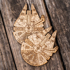 MFalcon maple wood coasters engraved