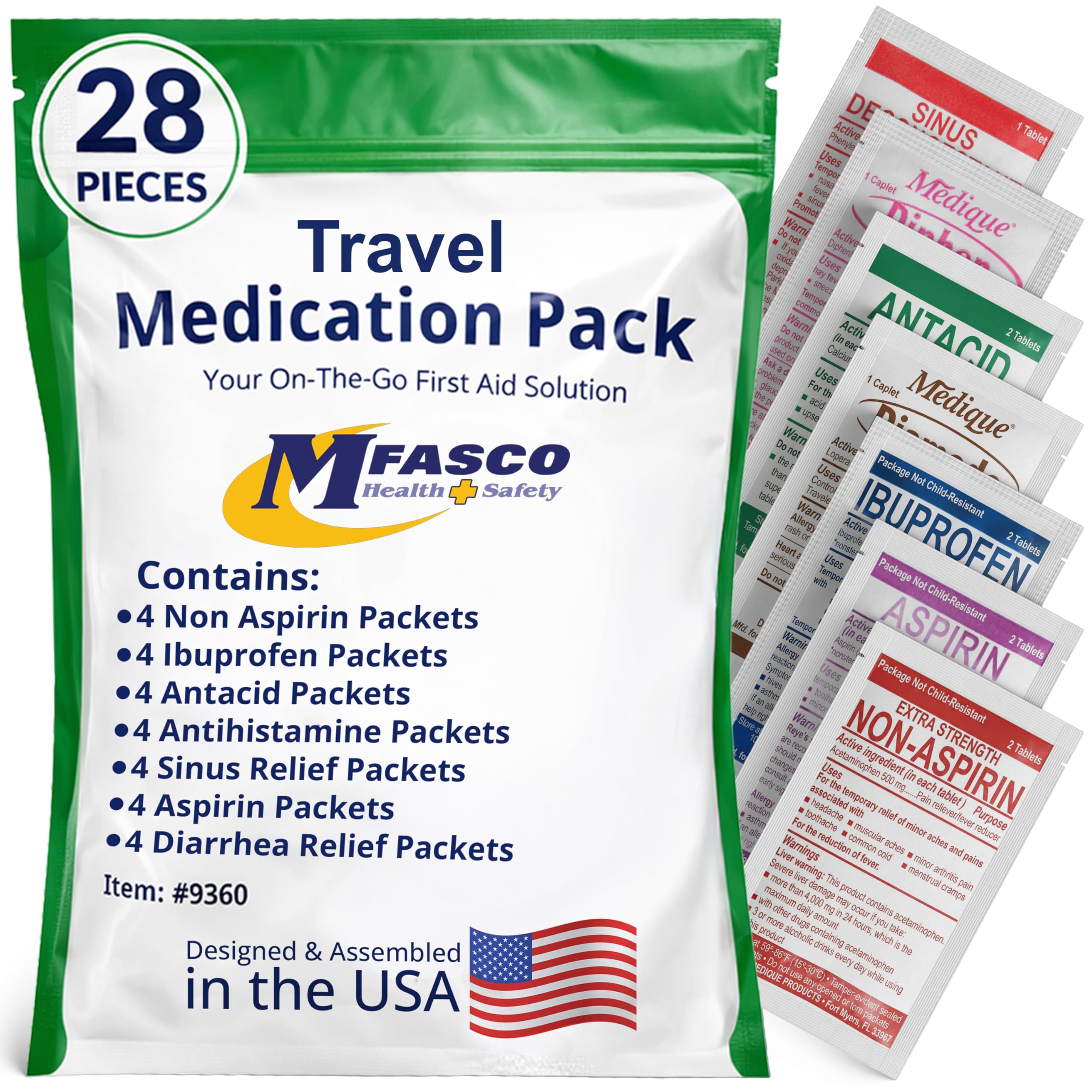 MFASCO 7 in 1 Travel Size Medicine Kit front view