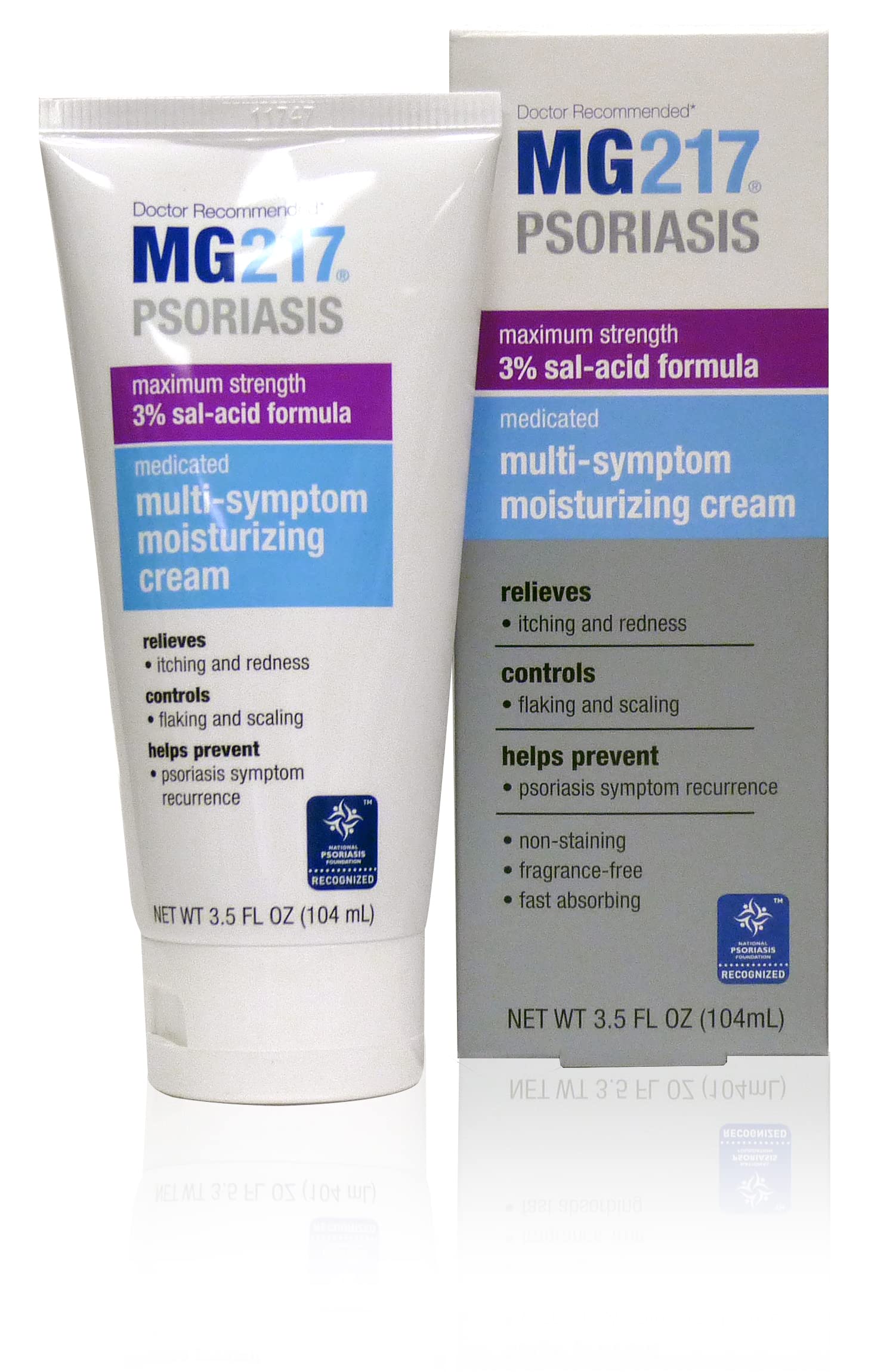 MG217 medicated moisturizing psoriasis cream with 3% salicylic acid bottle