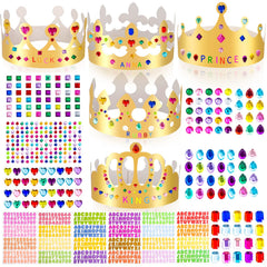 MGZTTHW Gold Paper Crown Set for Kids crowns and accessories