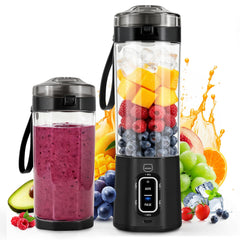 MIAOKE portable smoothie blender with 700 ml capacity and black finish