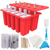 Miaowoof 10-Cav Popsicle Molds with silicone body and reusable sticks