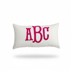 Mia'spillow Lab wedding monogram pillow embroidered initials