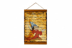 Mickey Sorcerer's Apprentice canvas print with wood frame