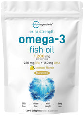 Micro Ingredients omega-3 fish oil supplements 1200mg softgels