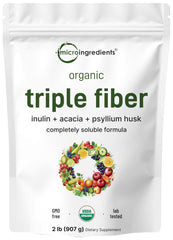 Micro Ingredients Organic Triple Fiber Powder 2lb package
