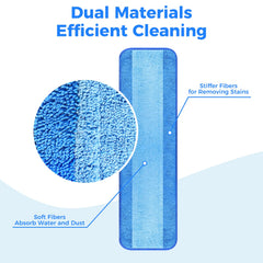 microfiber mop pads 18.1x5.5 inch for hardwood tile laminate floors