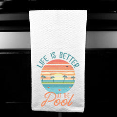 16x24 white microfiber waffle weave kitchen towel for multi purpose use