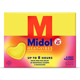 Box of Midol Heat Vibes Menstrual Pain Relief Heat Patches 6 count