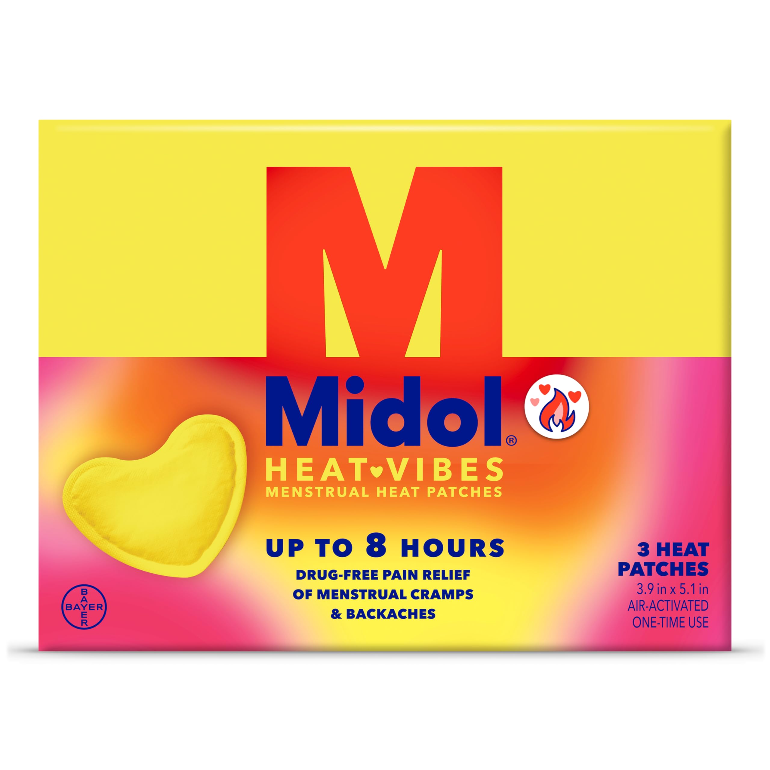 Midol Heat Vibes patches pack of 3