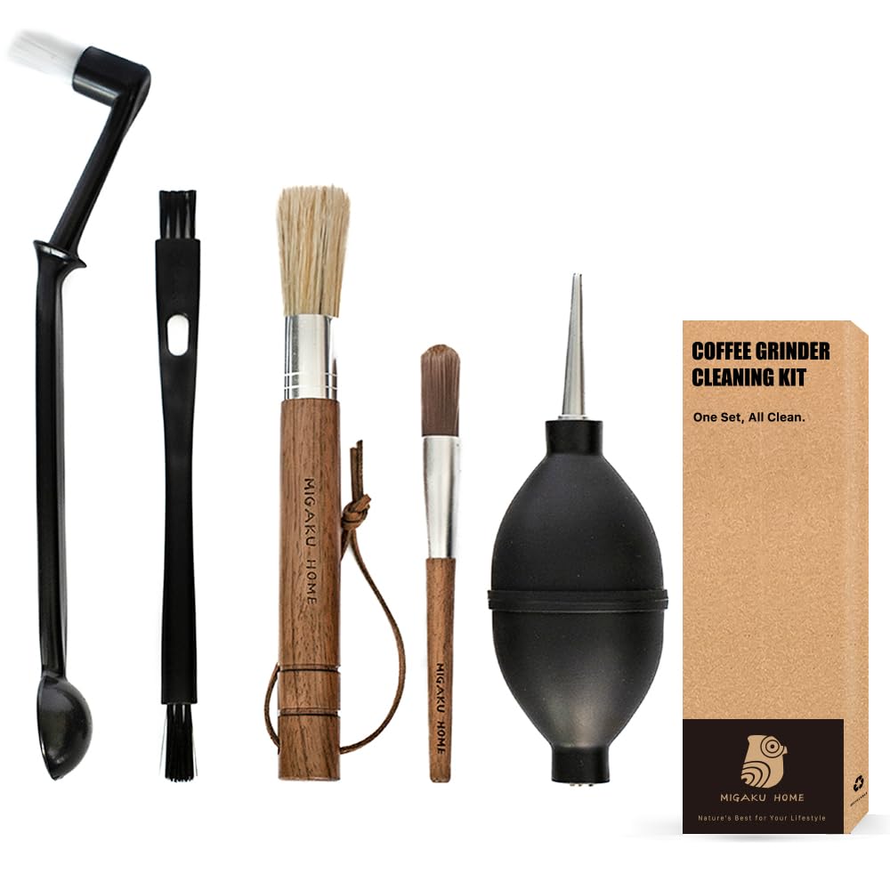 MIGAKU HOME 5Pcs Coffee Grinder Cleaning Kit package