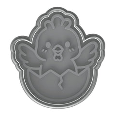 Chick shaped cookie cutter made from food-safe plastic