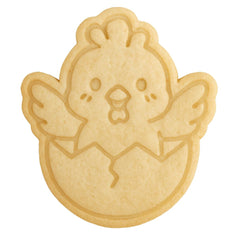 Mighty Gadget Hatching Chick cookie cutter stamp 4x3.5 inches