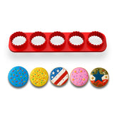 Mighty Gadget mini round scalloped cookie cutter strip 5 cavity