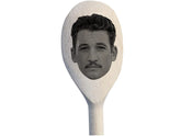Miles Teller's face engraved on a 30cm beech wooden spoon