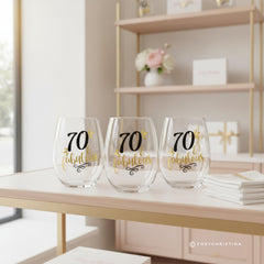 Michigan designed Zoey Christina wine glass gift