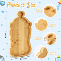 Milk bottle shaped wooden serving tray for appetizers