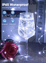 Battery powered Minetom fairy lights 100 LEDs indoors