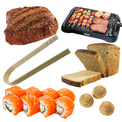 Toaster bamboo tongs natural bamboo material