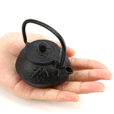 mini cast iron teapot with copper handle