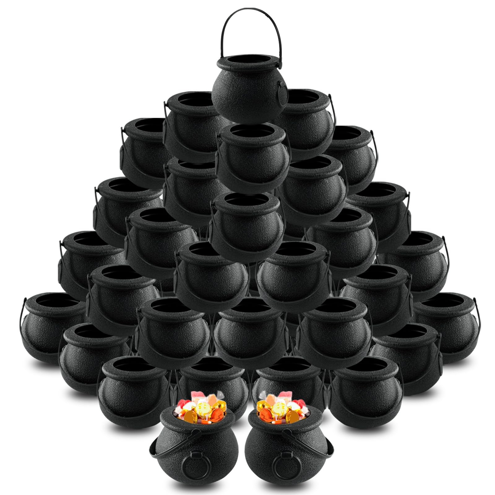 48 pcs mini cauldron kettles for candy holders