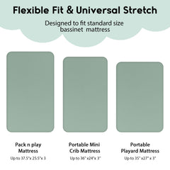 Pack n play sheet with 5 inch deep pocket