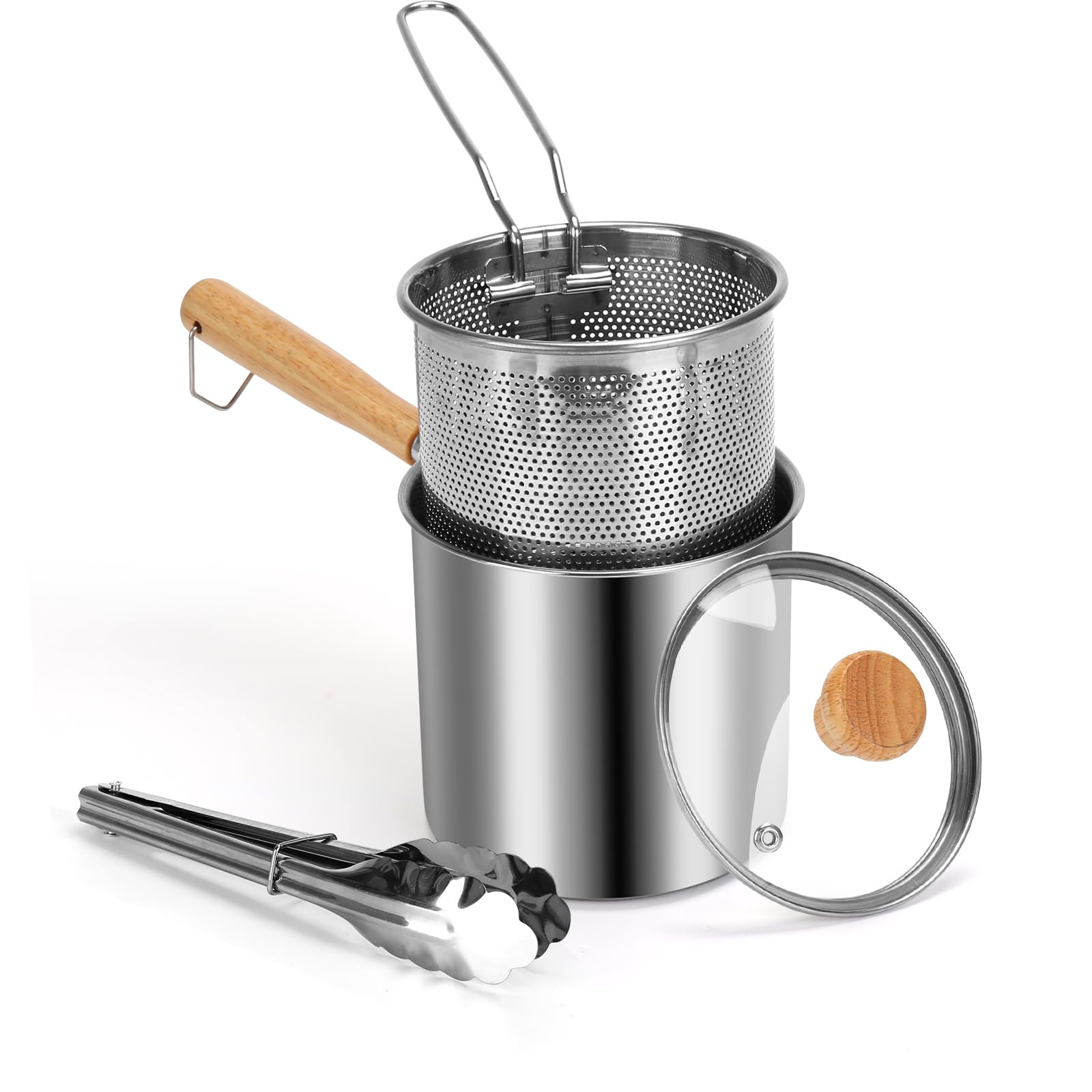 Mini Deep Fryer Pot with Basket 1.3-quart capacity for small batches
