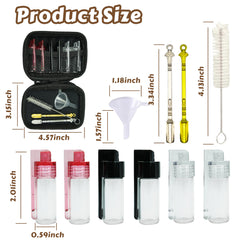 Mini glass travel spice dispenser with clear jar