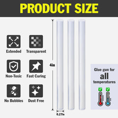 4 inch long 0.27 inch diameter glue sticks