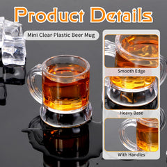 48 count SHENLIU mini beer mugs for parties and events