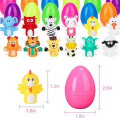 Mini plush finger puppets included with Easter eggs