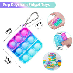 mini pop keychain fidget toy size 1.96x1.96 inches