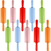 10 piece mini rolling pins for kids 9 inch set with plastic handles