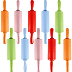 10 piece mini rolling pins for kids 9 inch set with plastic handles